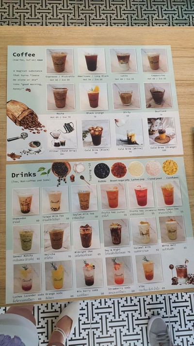 ป้ายราคาหรือสมุดเมนู