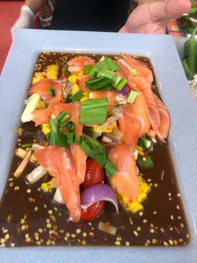 ตำปลาร้าแซลมอล