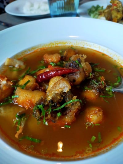 E-san Hot & Sour Soup (with Crispy Seabass)