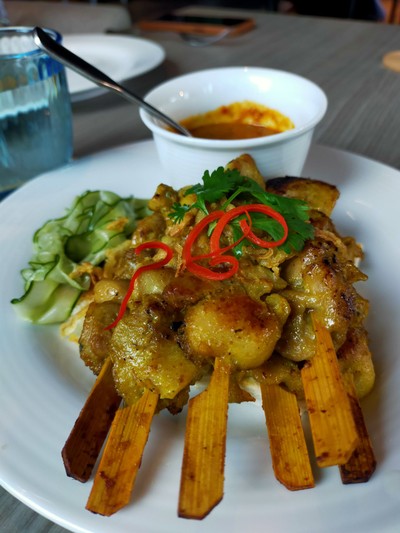 Grilled chicken satay