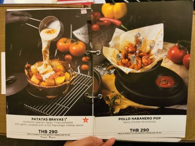 ป้ายราคาหรือสมุดเมนู