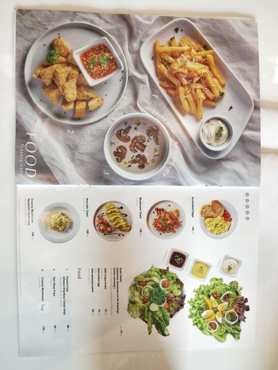 ป้ายราคาหรือสมุดเมนู