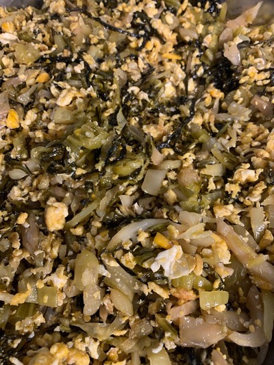 ผัดผักกาดดองใส่ไข่