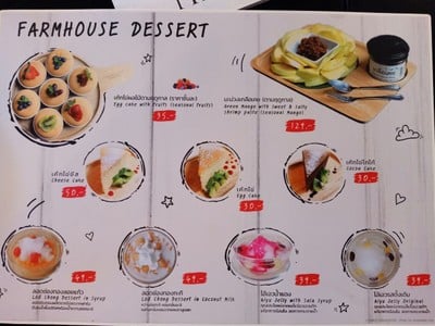 ป้ายราคาหรือสมุดเมนู