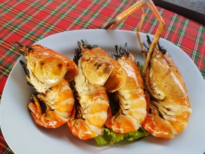 กุ้งใหญ่เผา