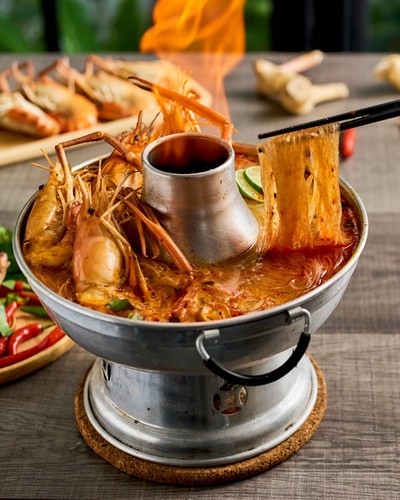 วิธีทำ วุ้นเส้นต้มยำกุ้งหม้อไฟ