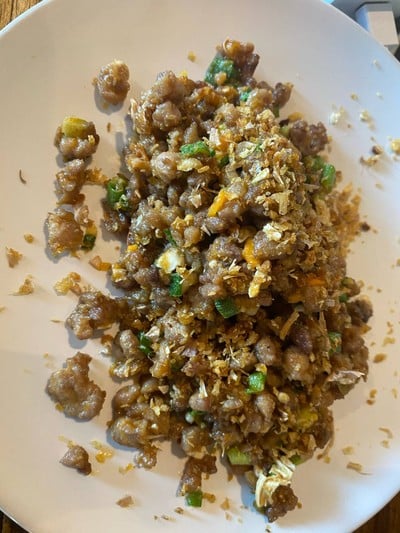 หมูสับผัดไข่เค็ม