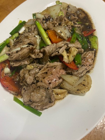 เนื้อผัดน้ำมันหอย
