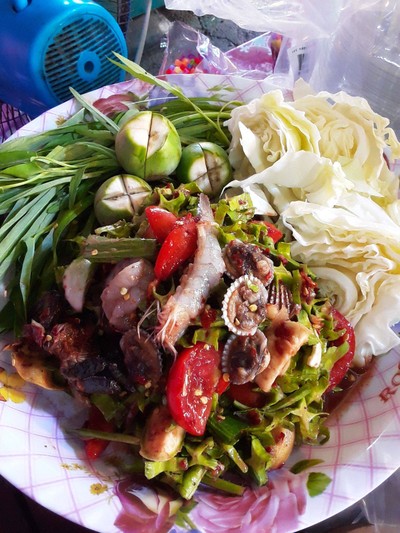 ตำถั่วพูกุ้งสด