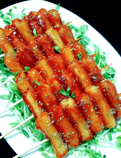 วิธีทำ โซต๊อก โซต๊อก So Tteok So Tteok ( Korean Sausage And Rice Cake )