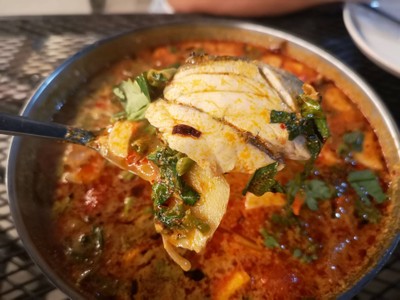 ต้มยำปลากะพงน้ำข้น