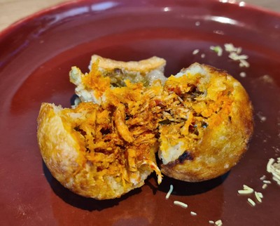 Chicken Red Curry, Pork Crackling