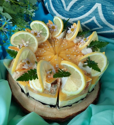 Lemon Swirl Cheese Pie