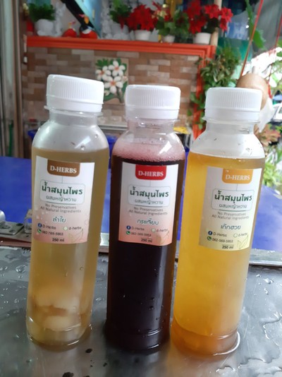 น้ำสมุนไพร6ขวดผสมหญ้าหวาน0%(250ml)คละรสชาติ,เลือกรสไม่ได้