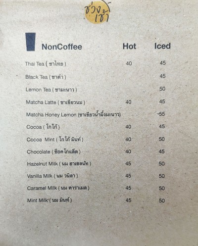 ป้ายราคาหรือสมุดเมนู