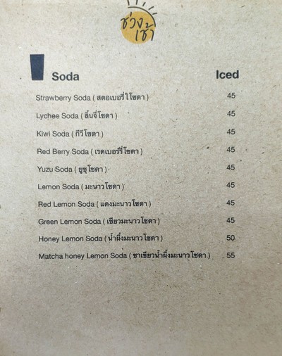 ป้ายราคาหรือสมุดเมนู