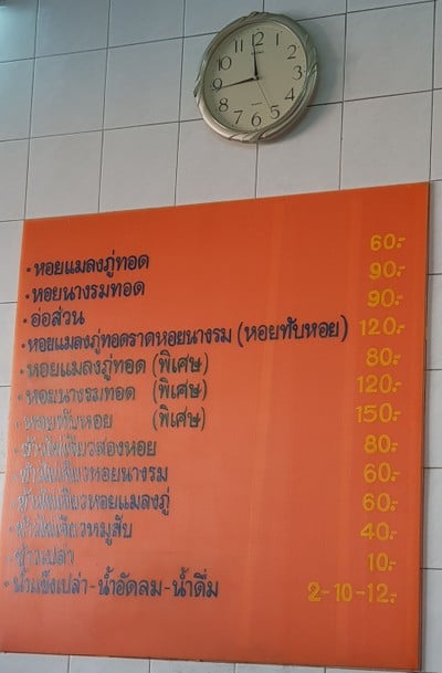 ป้ายราคาหรือสมุดเมนู