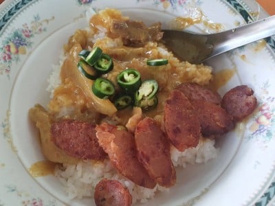 แกงกะหรี่เนื้อ+กุนเชียง