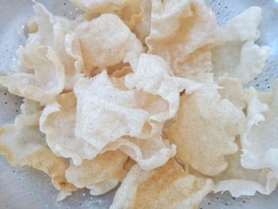 วิธีทำ fried rice paper chips วิธีทำ fried rice paper chips