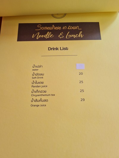 ป้ายราคาหรือสมุดเมนู