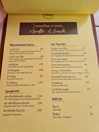 ป้ายราคาหรือสมุดเมนู