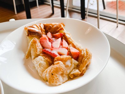 แซนด์วิชสตรอว์เบอร์รี่สด