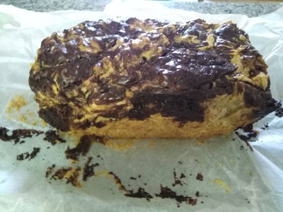 วิธีทำ Chocolate Peanut Butter Banana Oat Loaf  | เค้กโลฟช็อคโกแลตเนยถั่วโอ๊ต