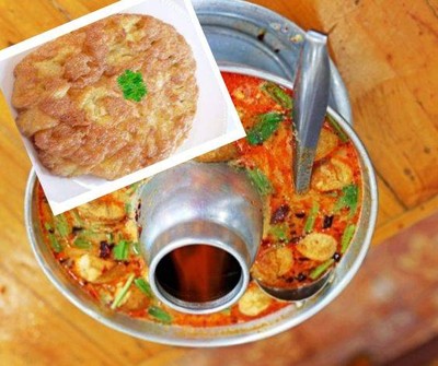 ต้มยำกุ้งน้ำข้นและไข่เจียวหมูสับข้าวเปล่า 2 ถุง