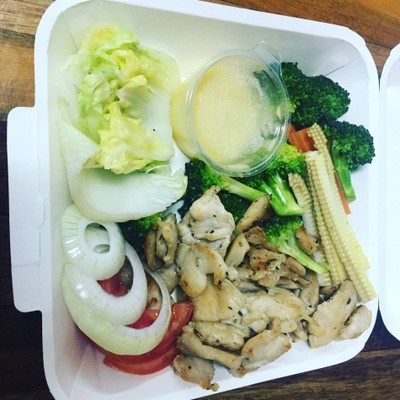 สเต็กอกไก่พริกไทยดำ