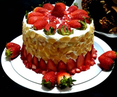 วิธีทำ สตอเบอรี่🍓ช็อตเค้ก🍓(เค้กนุ่ม หวานน้อย) strawberry 🍓shortcake cake🍓