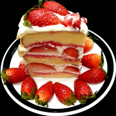 วิธีทำ สตอเบอรี่🍓ช็อตเค้ก🍓(เค้กนุ่ม หวานน้อย) strawberry 🍓shortcake cake🍓