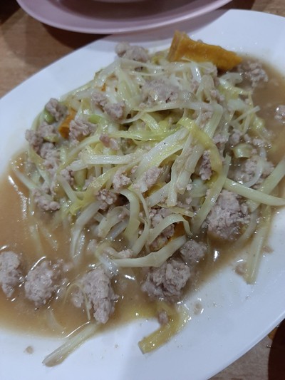 กุ้ยช่ายขาวผัดเต้าหู้หมูสับ