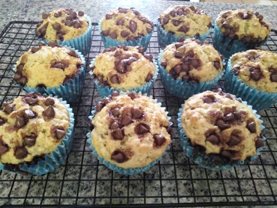 วิธีทำ Healthy Banana Choc-chip Oat Muffins     | มัฟฟินกล้วยช็อคชิพโอ๊ต  