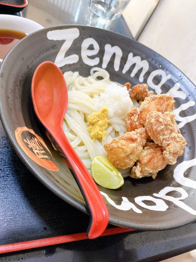 อุด้งเย็นไก่ทอด