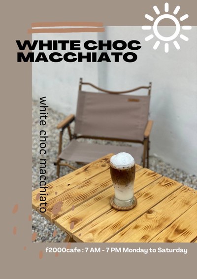 White Choc Macchiato (Iced)