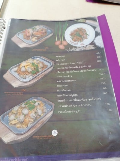 ป้ายราคาหรือสมุดเมนู