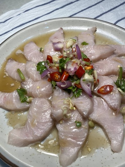 ยำ..ยำ..ยำปลาซุกิ(ปลาช่อนทะเล)🍴