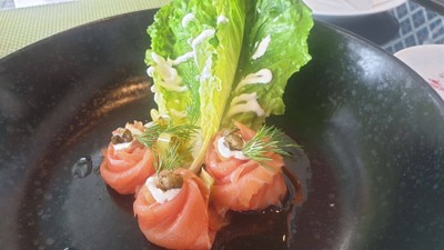 Smoked salmon and cream cheese