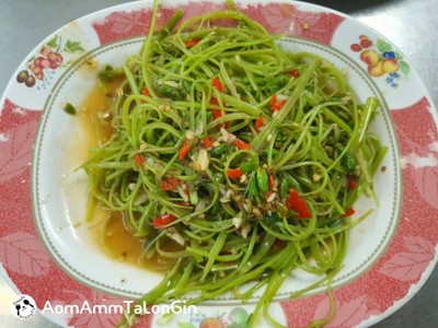 ผัดผักบุ้งฝอยกรอบ