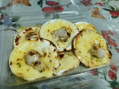 หอยเชลล์ย่างชีส