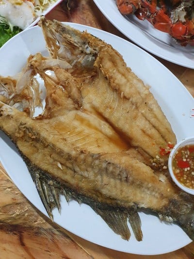 ปลากระพงทอดน้ำปลา