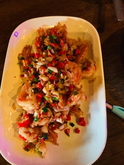 กุ้งคั่วพริกเกลือ
