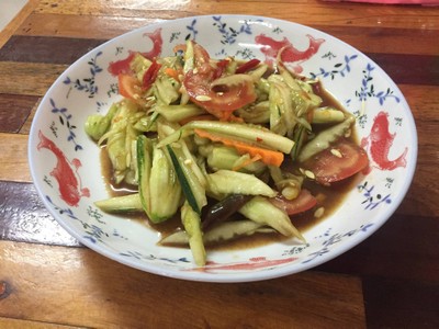 ตำแตงหมูกรอบ