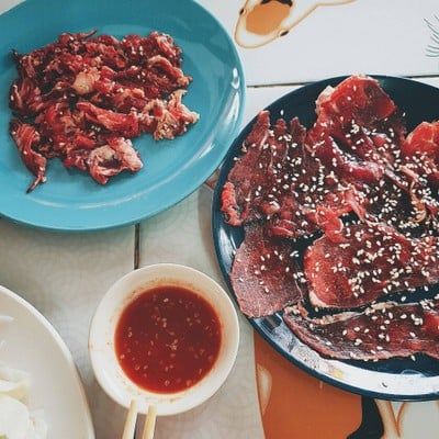 เมนูของร้าน เนื้อกระทะมุสลิม