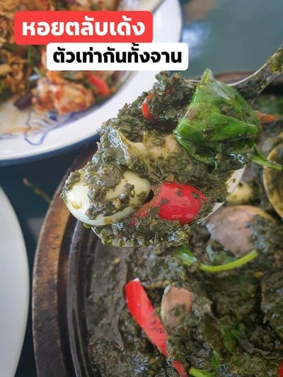 หอยตลับผัดซอสโหระพา