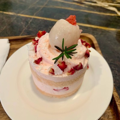 Lychee Rose Shortcake