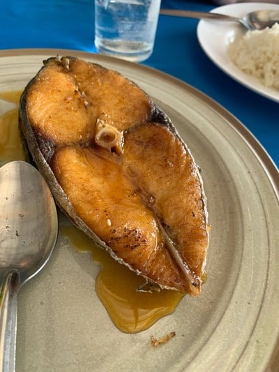 ปลากระพงทอดน้ำปลา