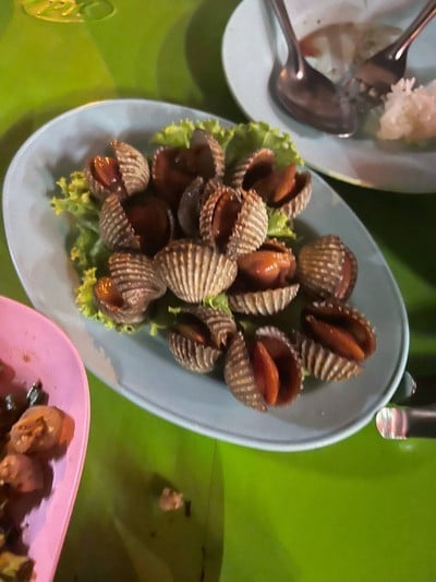 หอยแครงลวก