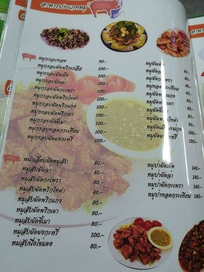 ป้ายราคาหรือสมุดเมนู