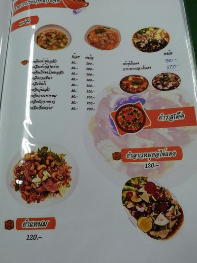 ป้ายราคาหรือสมุดเมนู